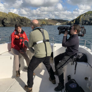 Mollie May Charters filming BBC